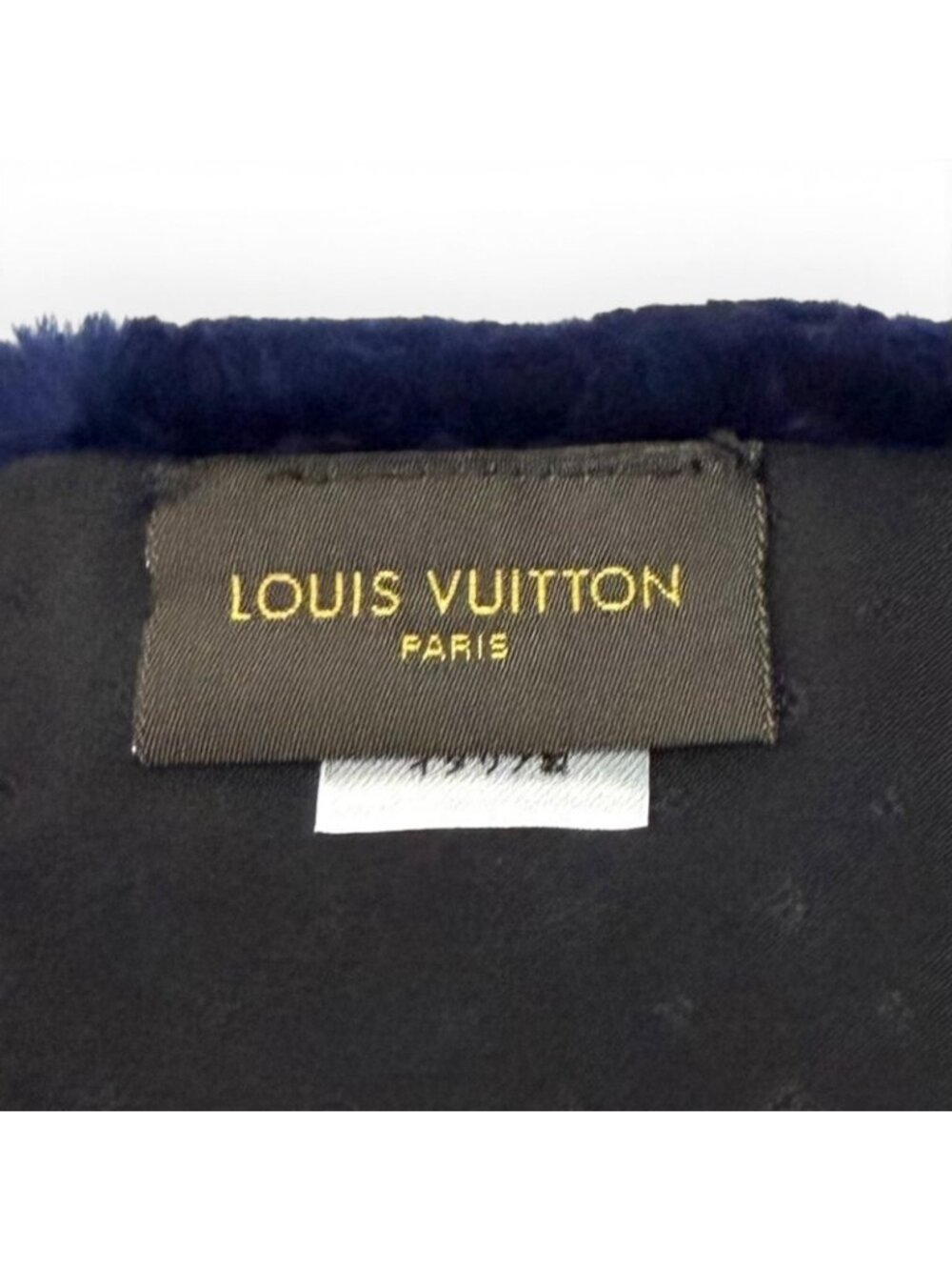 Louis Vuitton Beaver Silk Echarpe Shirred Darling Scarf Navy Red - Picture 8 of 9